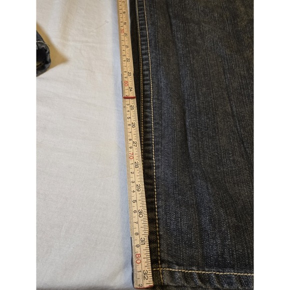 Black Carpet Mens Jeans 36×34 Black With Decorated Pockets Authentic Quality Y2K - Picture 8 of 15